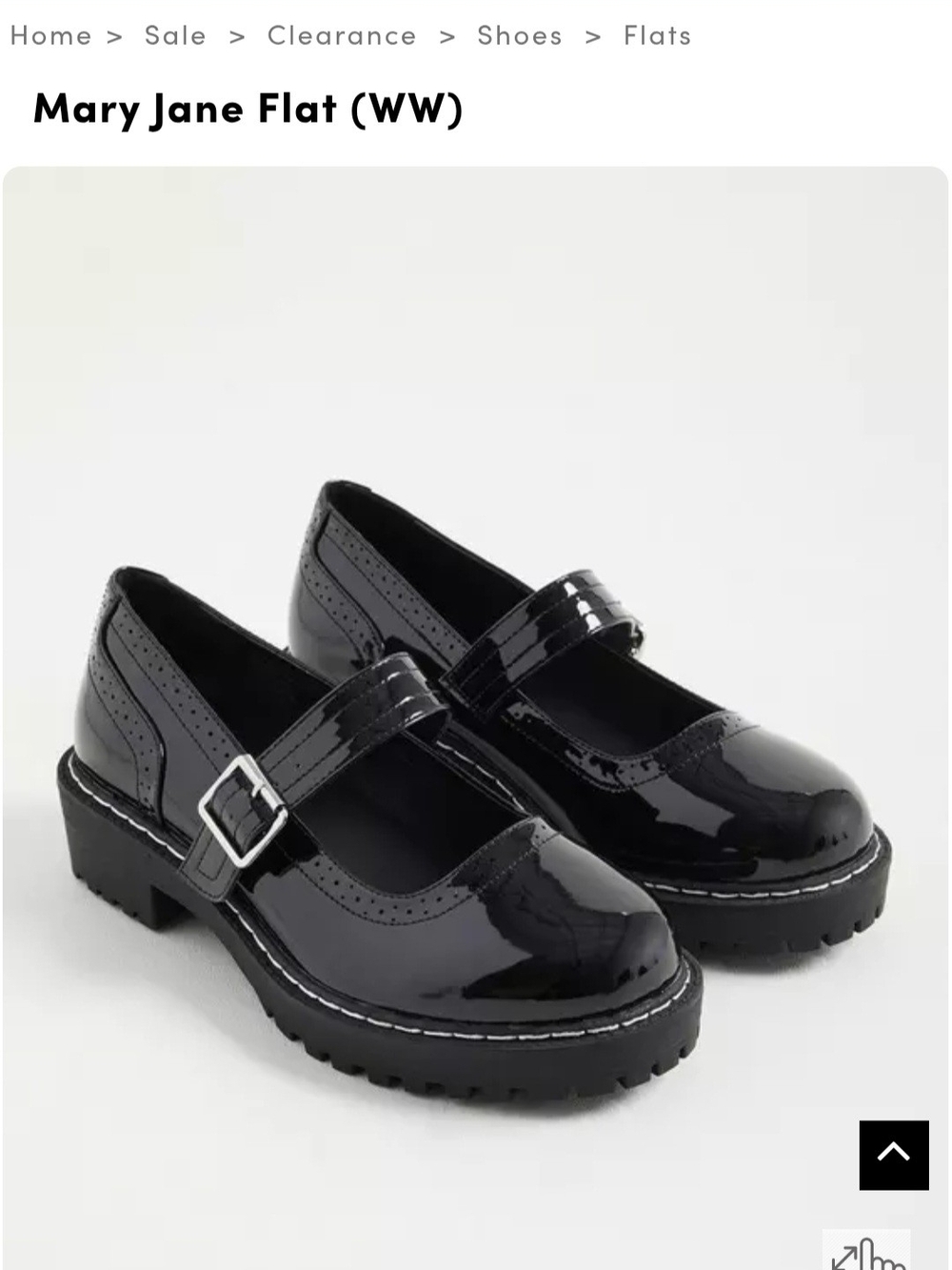 Black Mary Jane Flats With Buckles Shoes - Size 11WW